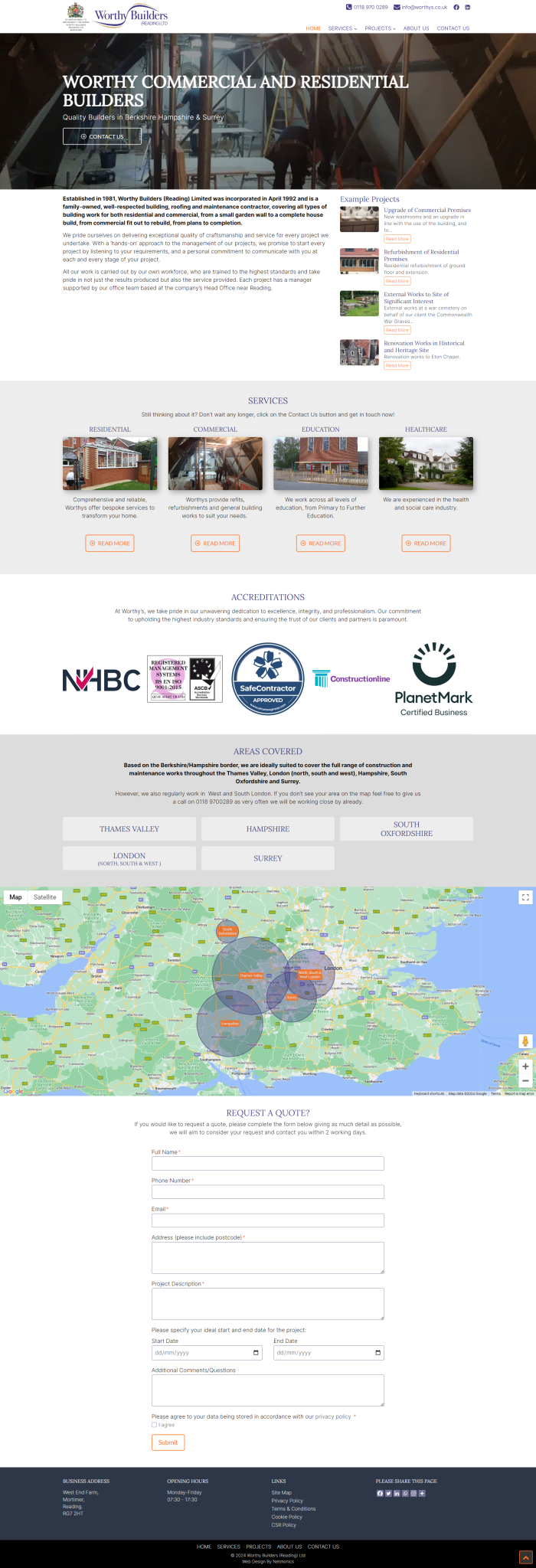 worthy builders full screenshot