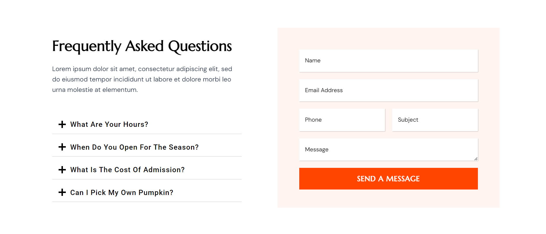 faq sample design for desktop