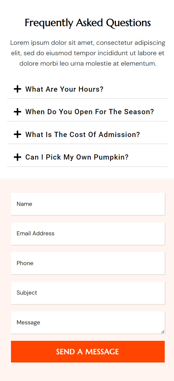 faq sample design for mobile