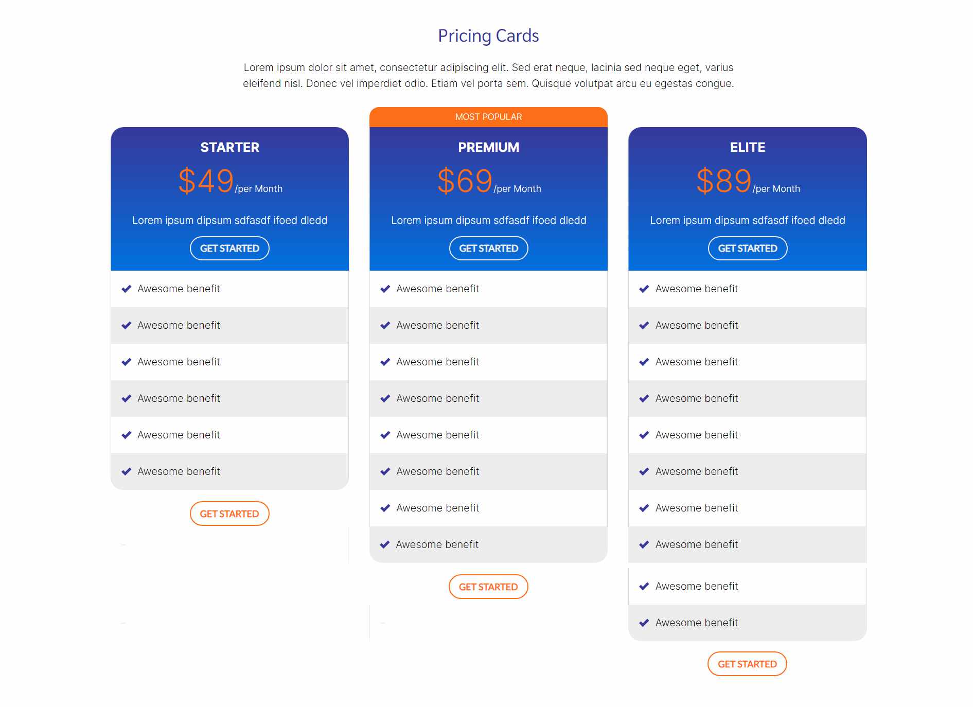 desktop pricing section