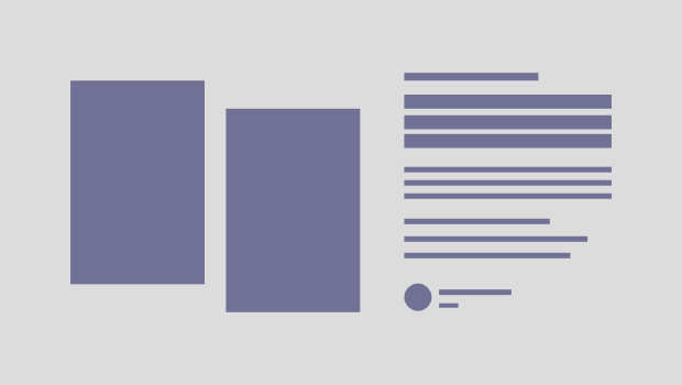 text and image page sections
